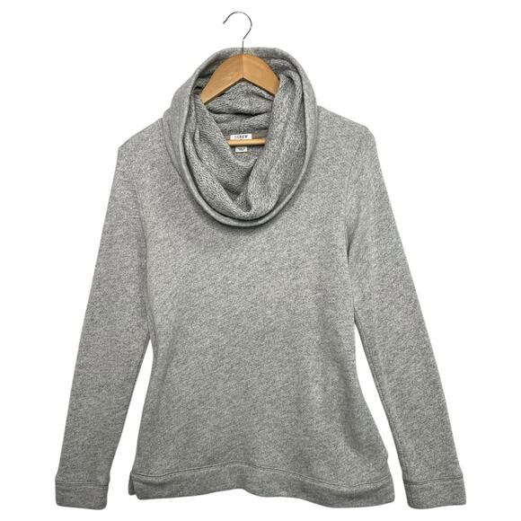 J. Crew Sweaters - J Crew Sweater Womens Medium Gray Wool Funnel Neck Long Sleeve Pockets Cozy